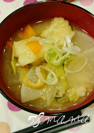 ほっこり温かい♡⃛具沢山すいとん汁-レシピのメイン写真