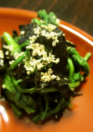 青菜（春菊）の磯辺和え-レシピのメイン写真