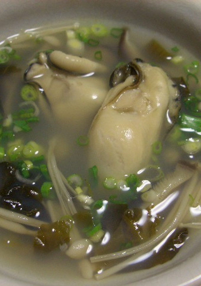 牡蠣と茸と高菜のスープ-レシピのメイン写真