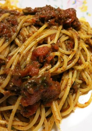 バジルペーストで作るトマトソースのパスタ-レシピのメイン写真