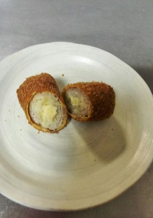 豚もも肉の巻き巻きコロッケ-レシピのメイン写真
