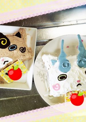 妖怪ウォッチ コマさん コマじろうケーキ-レシピのメイン写真