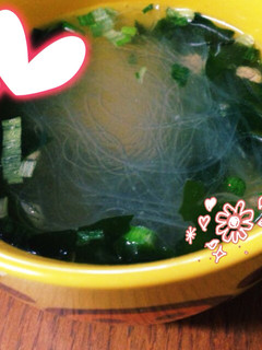 即席みそ汁の具で作る春雨スープ-レシピのメイン写真