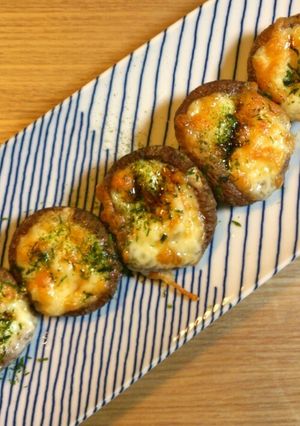 即席！しいたけの青のりマヨチーズ焼き-レシピのメイン写真