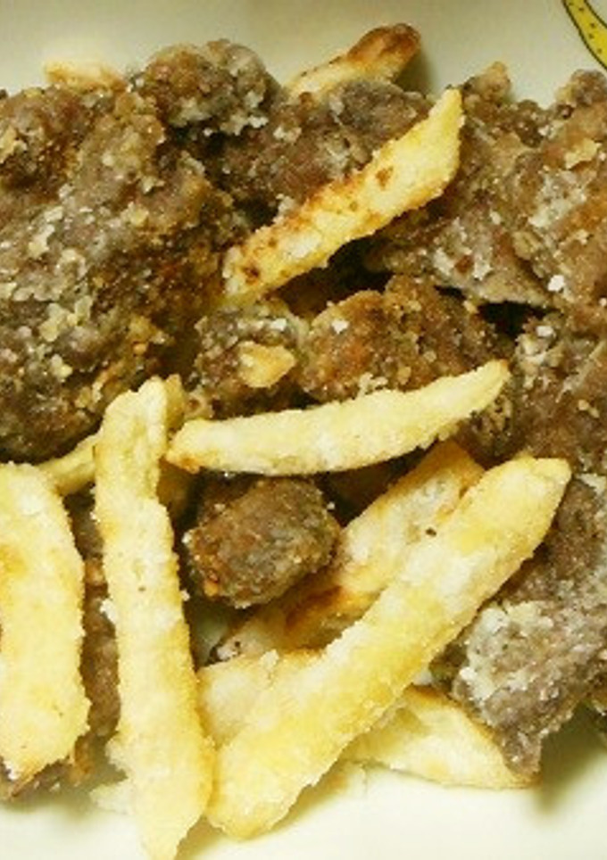 鯨の竜田揚げと生姜チップのおつまみ-レシピのメイン写真
