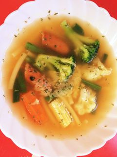 冷凍温野菜ミックスで簡単マカロニスープ-レシピのメイン写真