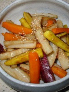 レンジが手伝う☆きんぴら風レンコン-レシピのメイン写真