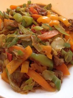 牛薄切り肉と野菜炒め-レシピのメイン写真