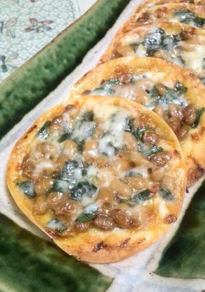 餃子の皮で簡単！納豆ピザ-レシピのメイン写真