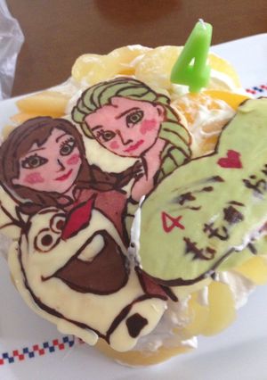アナと雪の女王のバースデーケーキ-レシピのメイン写真