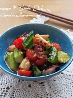 タコときゅうりとトマトの柚子香味マリネ-レシピのメイン写真
