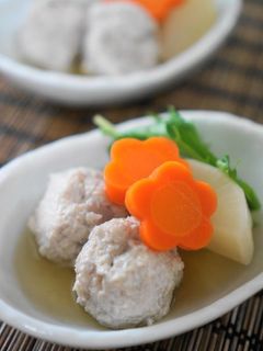 蓮根入り鶏だんごの柔らか煮-レシピのメイン写真