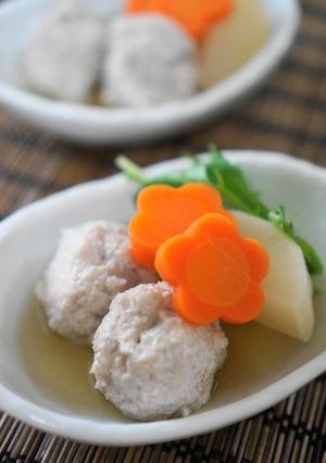 蓮根入り鶏だんごの柔らか煮-レシピのメイン写真