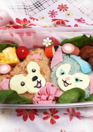 キャラ弁☆ダッフィー&ジェラトーニ-レシピのメイン写真