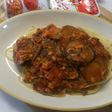 キノコとナスのミートソーススパゲッティ