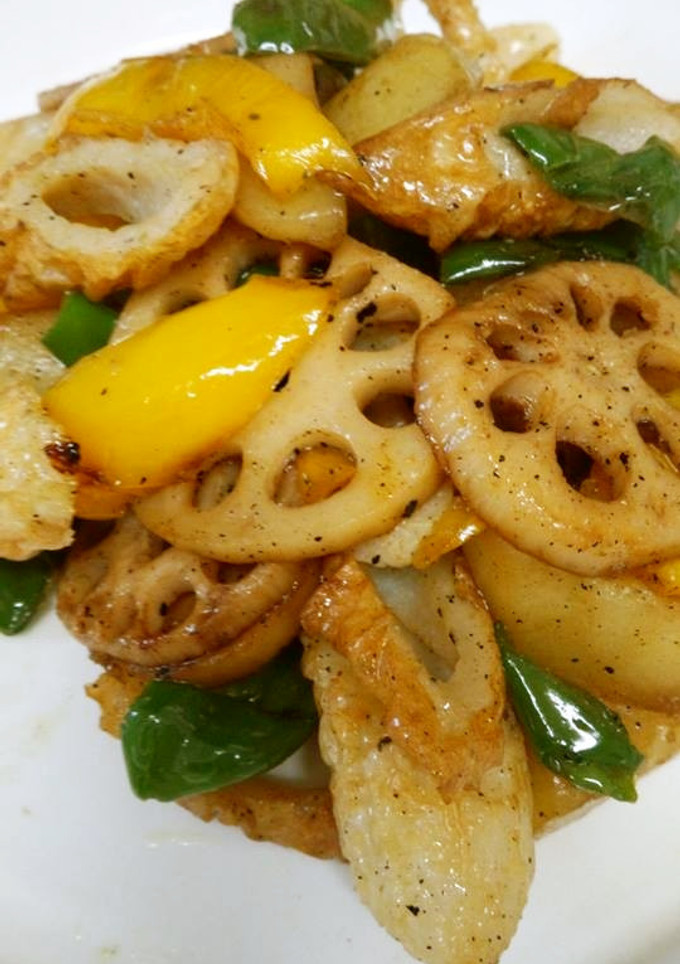 鶏ガラスープの素で簡単！野菜炒め（蓮根）-レシピのメイン写真
