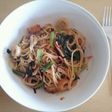 簡単 ちくわと青菜の和風パスタ