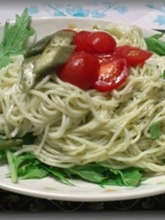 そうめんバジルソース和え-レシピのメイン写真