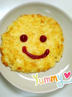 簡単朝食☆残りご飯で玉子チーズ焼き!-レシピのメイン写真