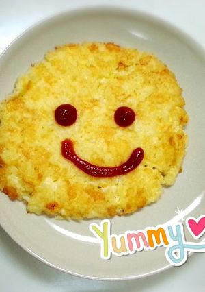 簡単朝食☆残りご飯で玉子チーズ焼き！-レシピのメイン写真