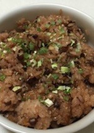 お赤飯リメイクチャーハン①-レシピのメイン写真
