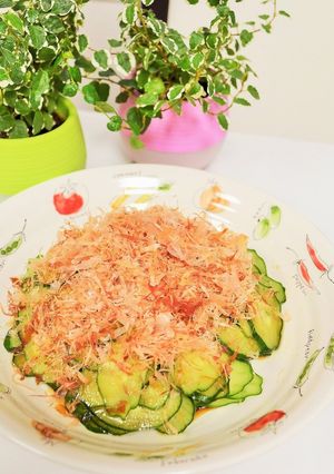 懐かしい味❀キュウリのおかか醤油かけ❀-レシピのメイン写真