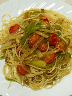 セロリーのきんぴらでパスタ-レシピのメイン写真