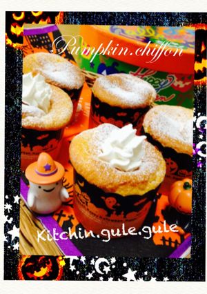 ハロウィンバージョン⭐️かぼちゃシフォン-レシピのメイン写真