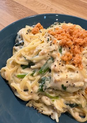鮭フレーク＊クリームパスタ-レシピのメイン写真