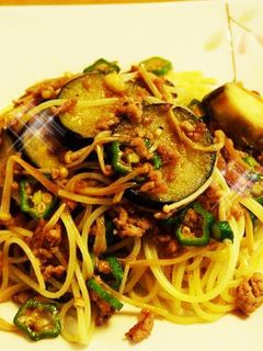 なすとオクラの和風パスタ-レシピのメイン写真
