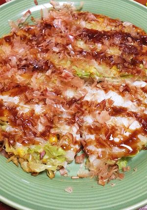 お餅とコーンのお好み焼き-レシピのメイン写真