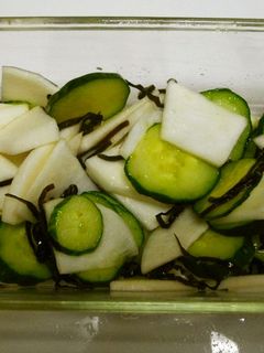 きゅうり(orかぶ)塩昆布の漬物-レシピのメイン写真