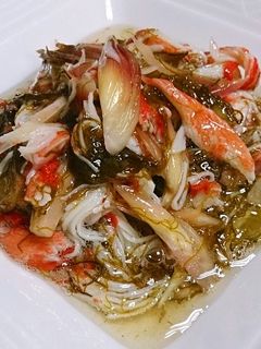 カニカマともずくとみょうがの酢の物-レシピのメイン写真