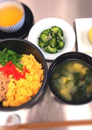 とりとり三色丼♡（他三品、一食分の献立）-レシピのメイン写真