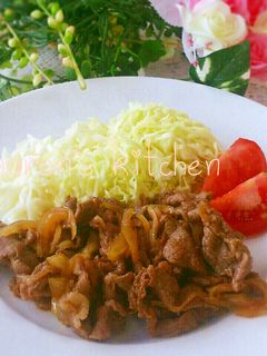 フライパン1つ簡単♡牛肉のしょうが焼き-レシピのメイン写真