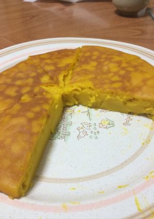 炊飯器で作る超簡単カボチャプリンケーキ！-レシピのメイン写真