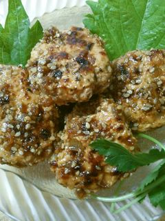 ネギ入り 美味しい 鶏つくね 照り焼きで-レシピのメイン写真