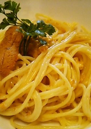 贅沢に～！簡易版★生雲丹のクリームパスタ-レシピのメイン写真