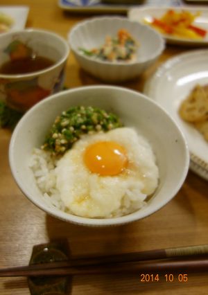 山芋オクラかけごはん＋卵♪-レシピのメイン写真