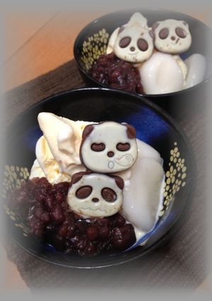 さくさくぱんだの白玉クリ～ムぜんざい-レシピのメイン写真