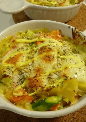 糖質オフ！野菜いっぱい簡単グラタン-レシピのメイン写真
