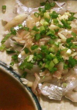 太刀魚のお刺身～薬味たっぷりバージョン-レシピのメイン写真