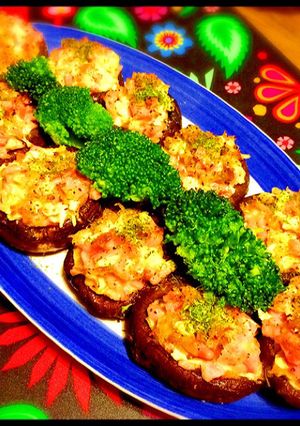 簡単おつまみ椎茸のパン粉焼き-レシピのメイン写真