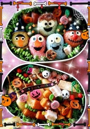 ハロウィン☆セサミストリート☆キャラ弁-レシピのメイン写真