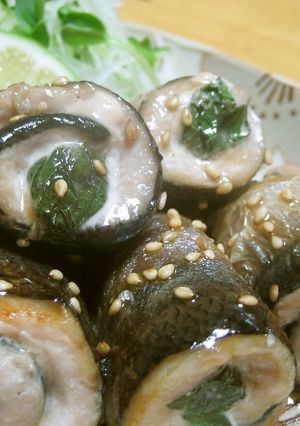 ◆秋刀魚の梅しそ巻き◆-レシピのメイン写真