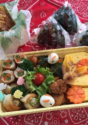 秋の行楽弁当-レシピのメイン写真