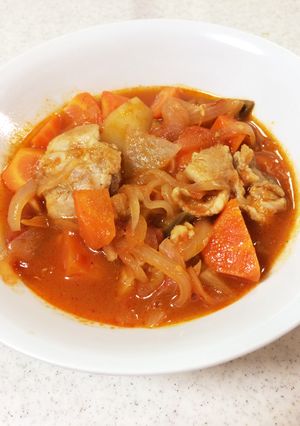 野菜を美味しく！とろけるチキンのトマト煮-レシピのメイン写真