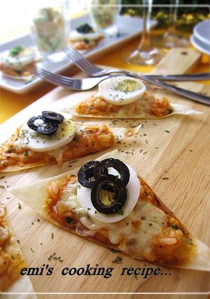パリっ！と簡単ライスピザ-レシピのメイン写真