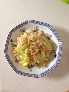 鮭とレタスの焼飯-レシピのメイン写真