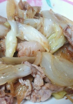 玉葱ネギ豚のおかか醤油焼き♪-レシピのメイン写真